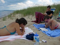 Reading on Beach